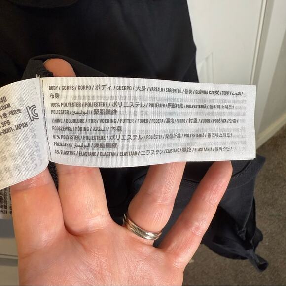 Abercrombie & Fitch Black Thigh High Slit Dress Size Small - Picture 7 of 7